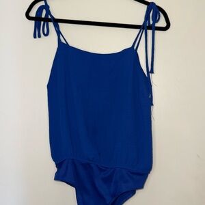 Royal blue tank bodysuit